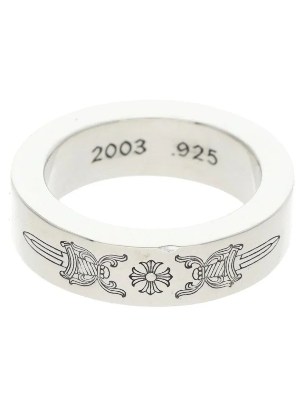 Chrome Hearts Spacer Dagger Silver Ring
